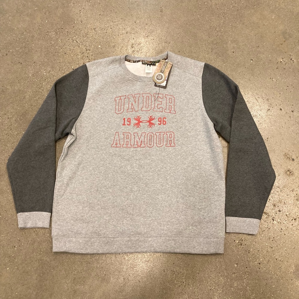 Under Armour Hunting Rival Fleece Crewneck Sweatshirt Size 2XL - Picture 4 of 12